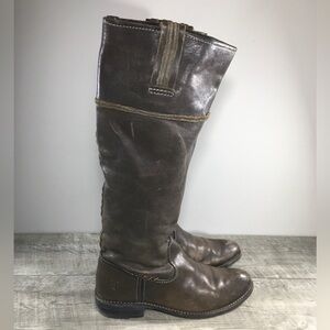 Frye 77743 Shirley Artisan Tall Brown Leather Riding Campus Women’s Boots Size 9